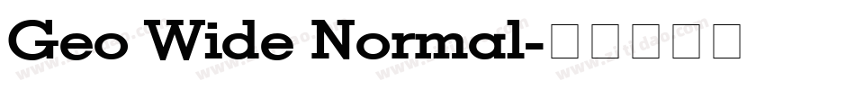 Geo Wide Normal字体转换